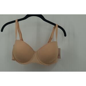 Auden 38C Lightly Lined Strapless Bra Nude Beige Multi-Way Convertible NWT